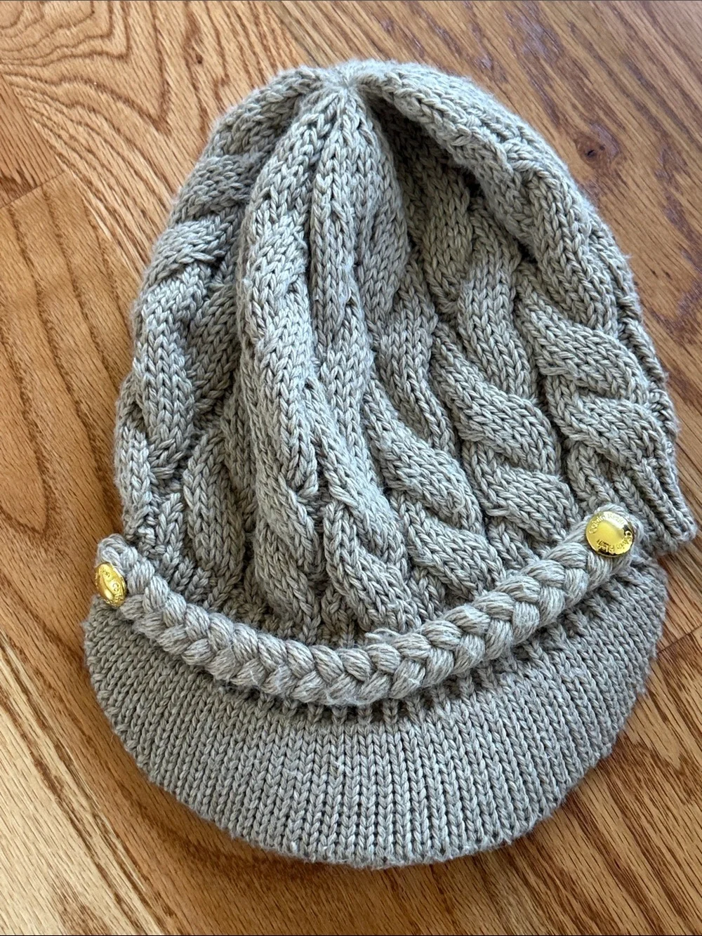 calvin klein Knit Cable Visor Beanie - Taupe